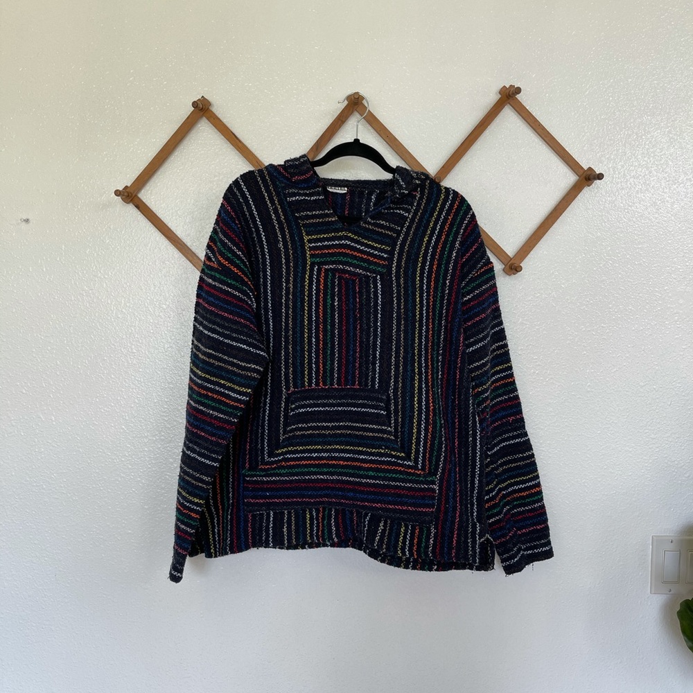 Multicolored Coat With Hand Warmer